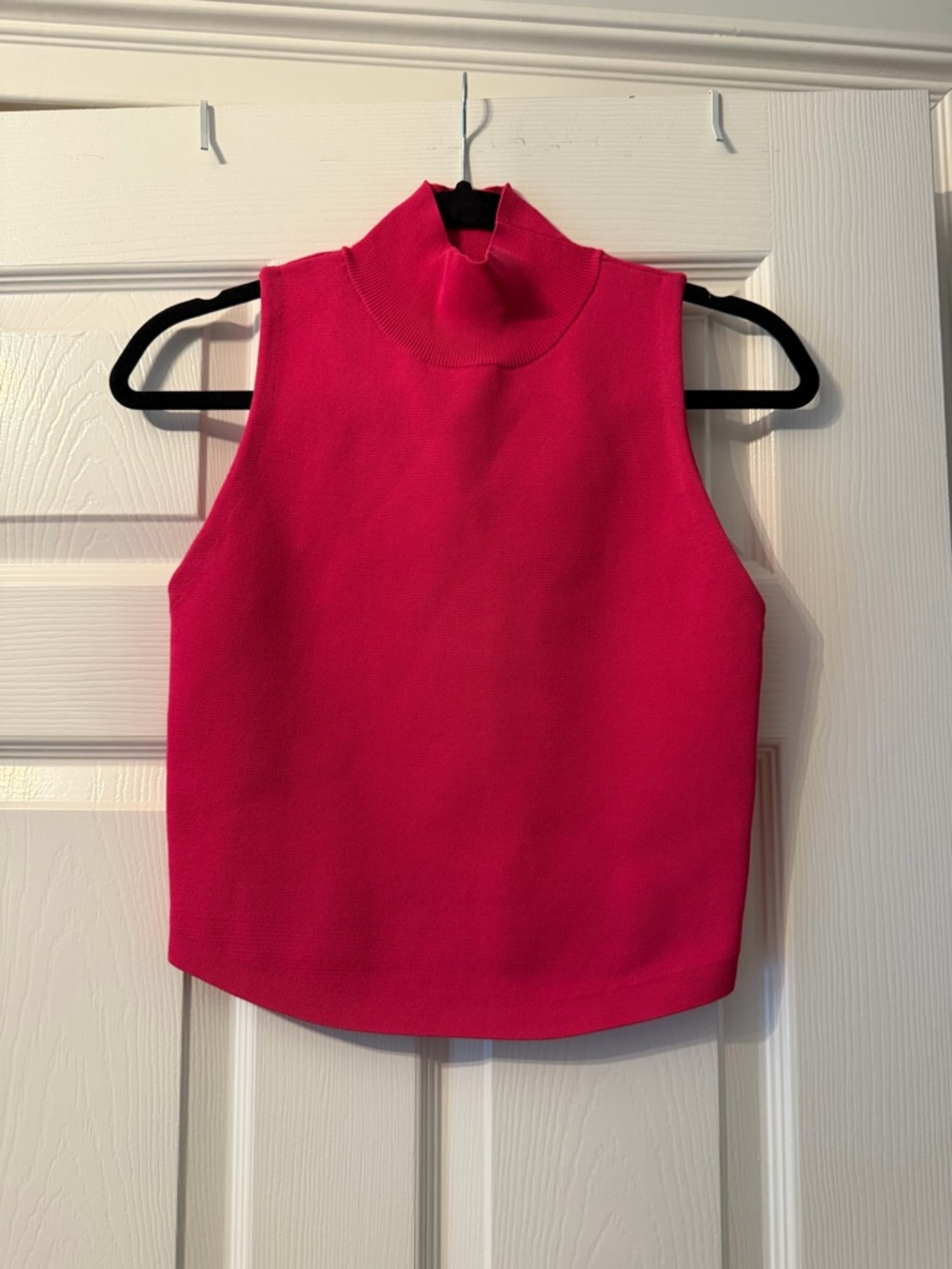 House of Harlow 1960 Sleeveless Mock Neck Tank - Hot Pink